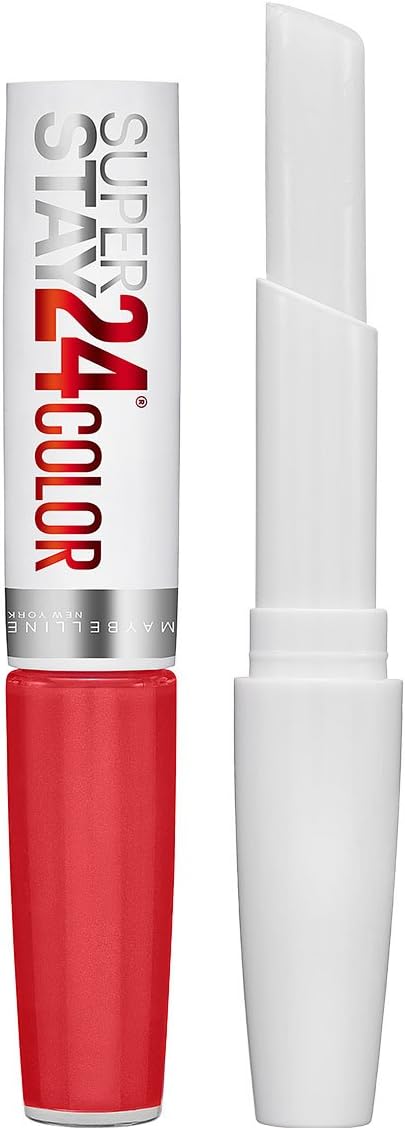 Maybelline New York SuperStay 24 2-Step Liquid Lipstick Makeup, Steady Red-Y, 1 kit