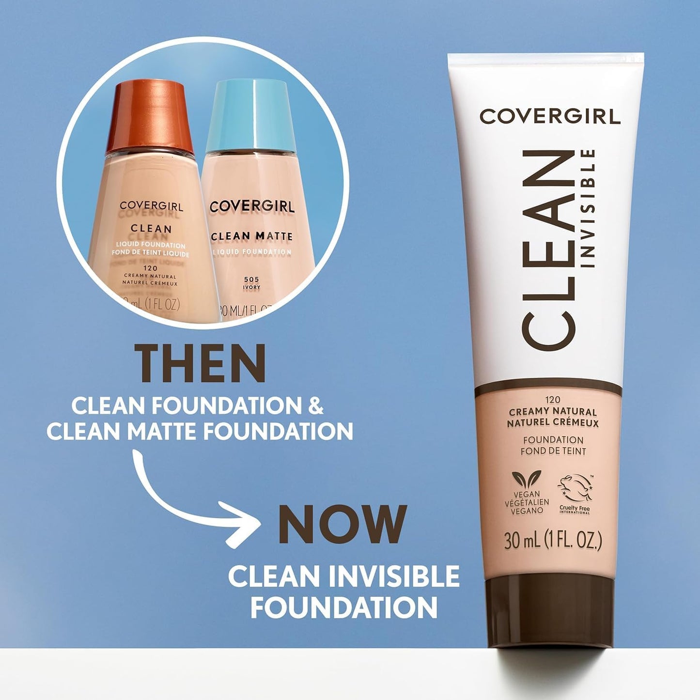 Covergirl Clean Liquid - Base De Maquillaje, Tono beige, 30 ml