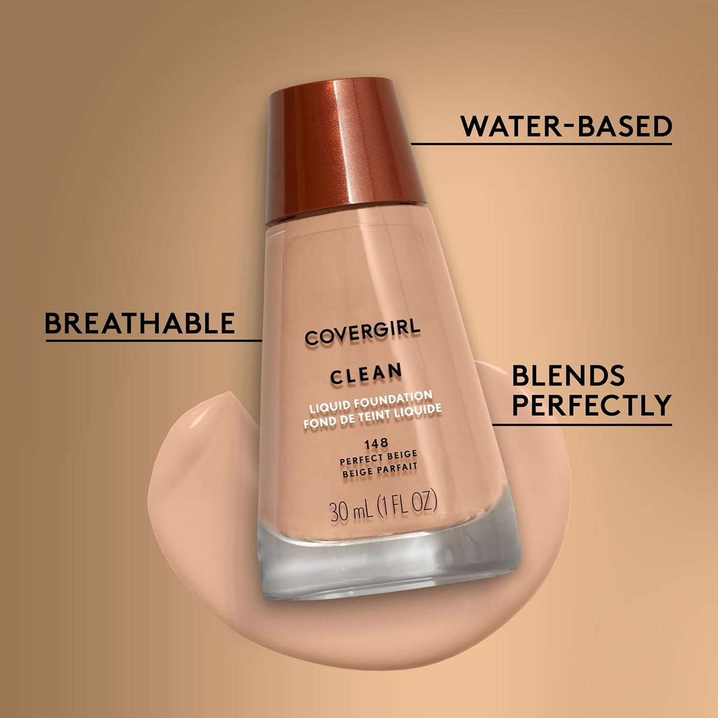 Covergirl Clean Liquid - Base De Maquillaje, Tono beige, 30 ml