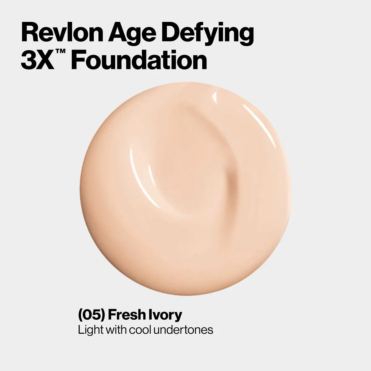 Base de maquillaje líquida Revlon Age Defying 3x Foundation revlon tono 05 fresh ivory - 30mL 28.35g
