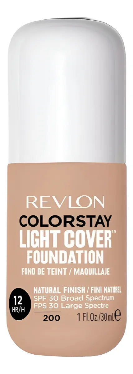 Revlon Base de Maquillaje ColorStay Light Cover Foundation, Contenido: 1 Botella de 30 ml, Tono Creme Brulee, Nude, Medium Beige