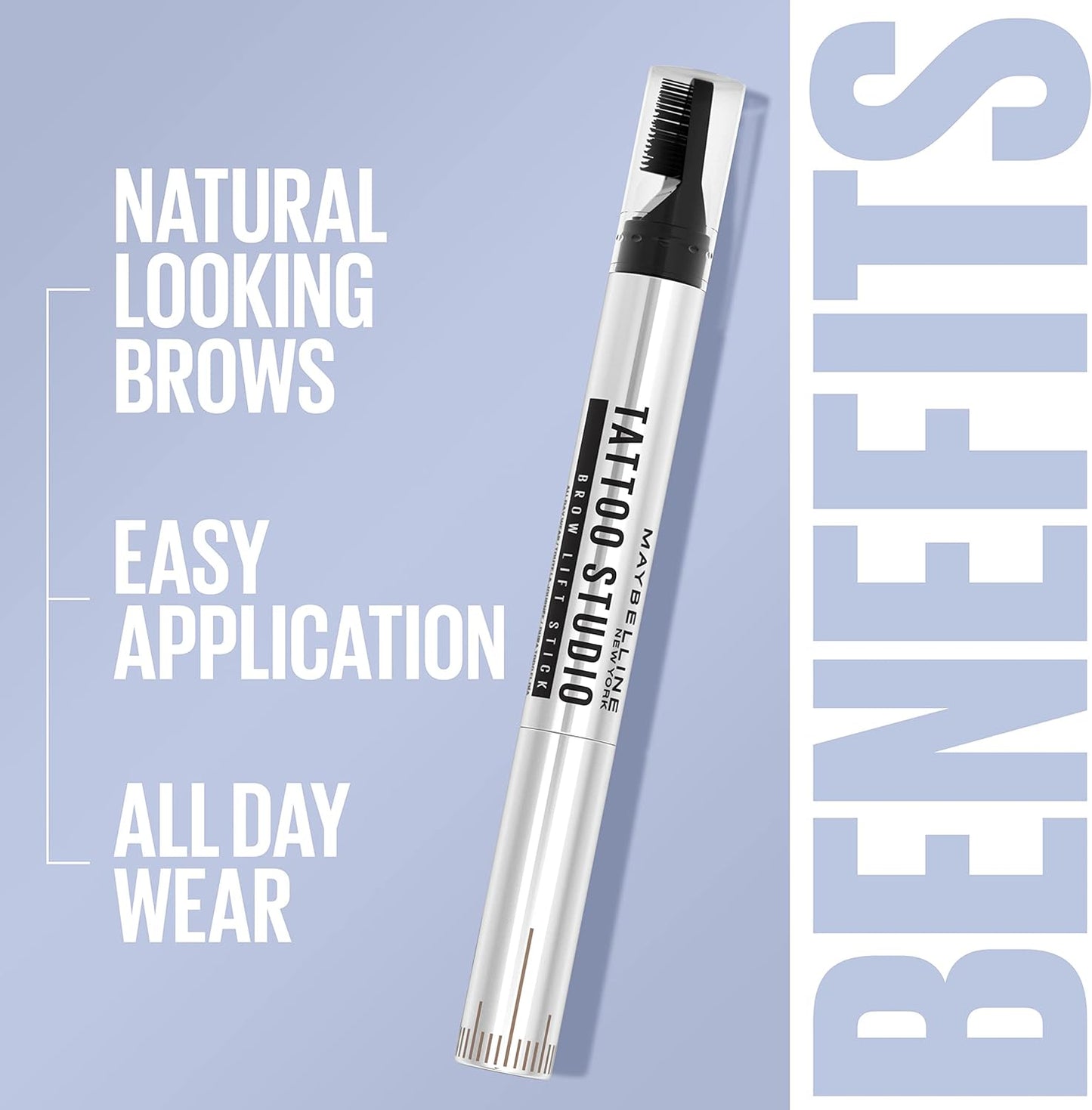 Maybelline TattooStudio Brow Lift Stick Makeup with Tinted Wax Conditioning Complex, Blonde 250,