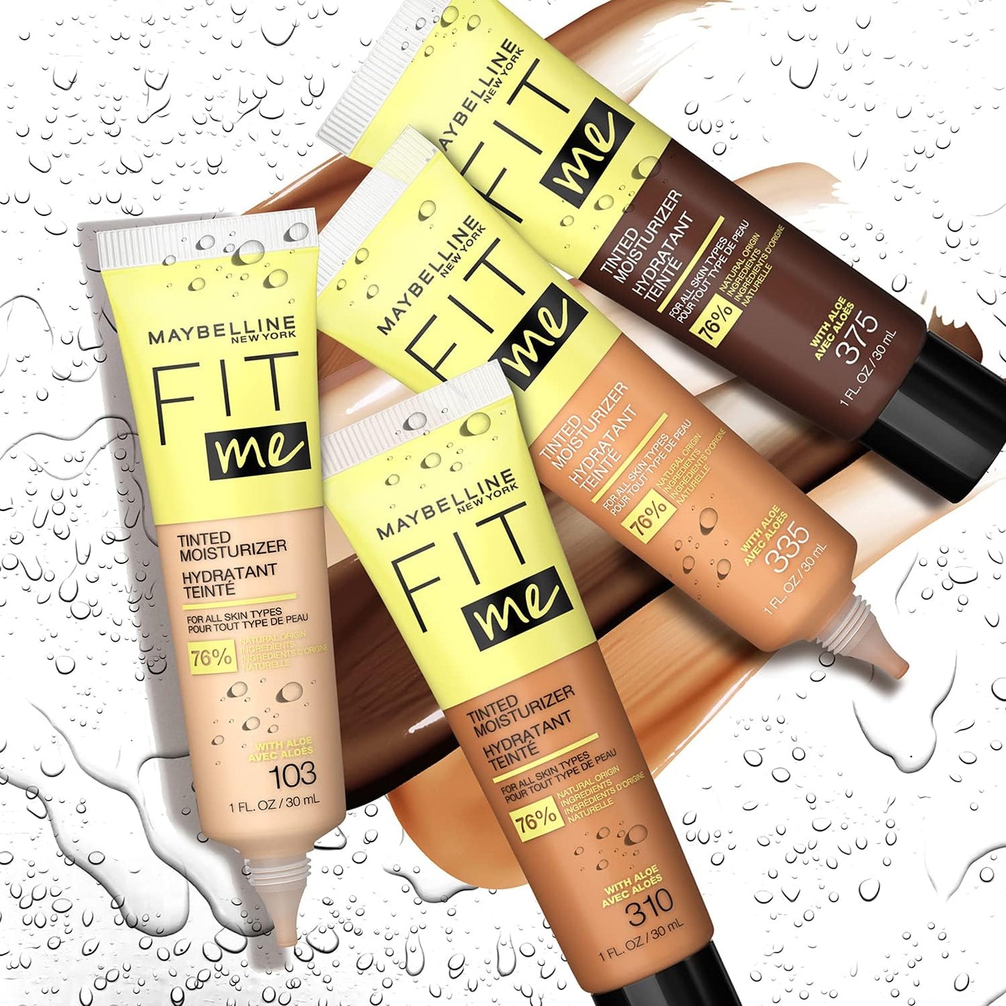 Maybelline New York Fit Me Tinted Moisturizer, Fresh Feel, Natural Coverage, 12H Hydration, Evens Skin Tone, Conceals Imperfections, 115, 1 Fl Oz