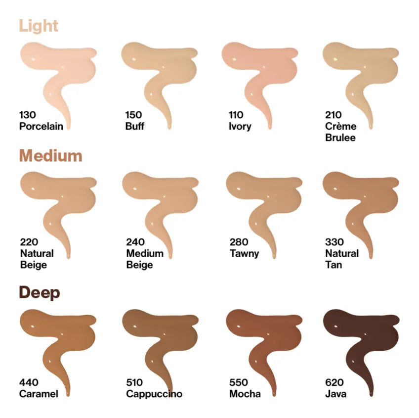 Revlon Base de Maquillaje ColorStay Light Cover Foundation, Contenido: 1 Botella de 30 ml, Tono Creme Brulee, Nude, Medium Beige